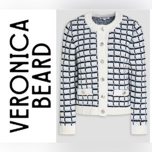 Veronica Beard Lavinge M Knit Sweater Jacket $648